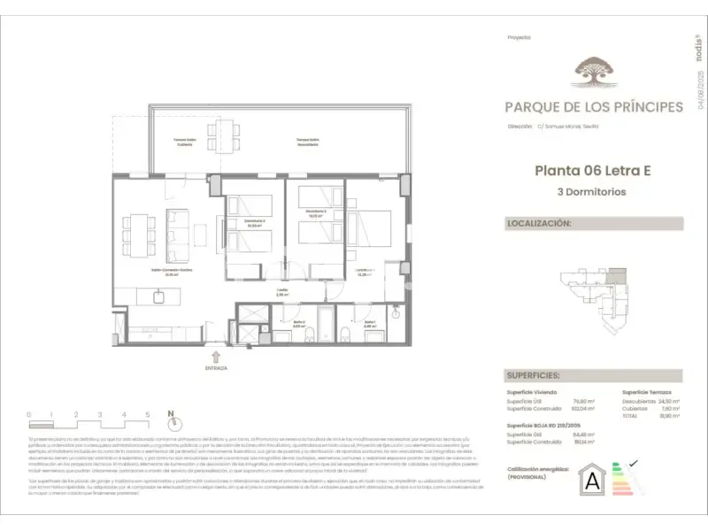 Plan - New Flat with Terrace in Sevilla