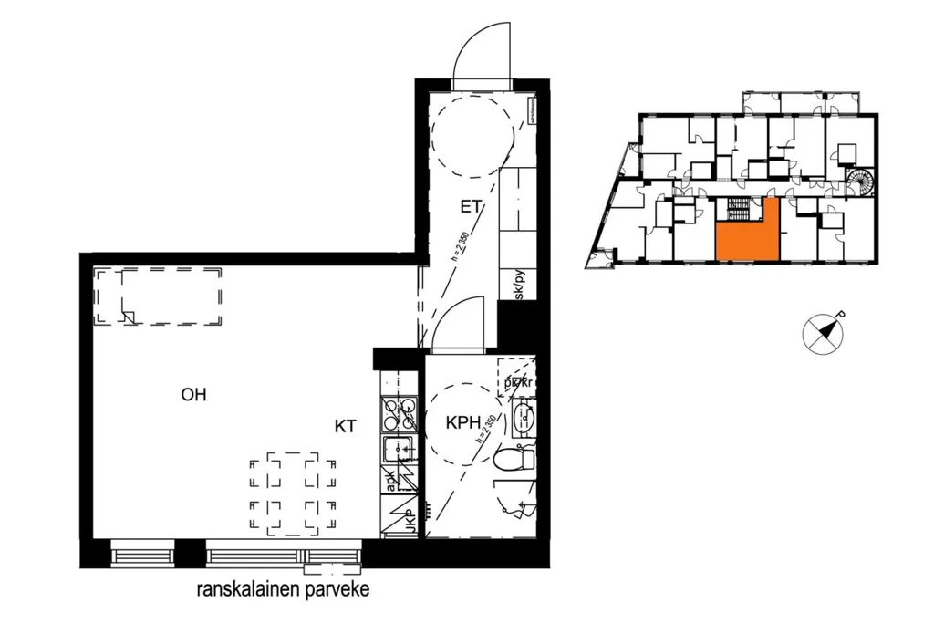 Plaan - Studio with Balcony in Järvenpää Centre