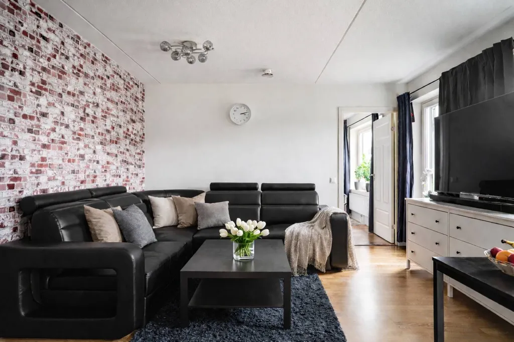 Séjour - Modern Flat with Garden in Norrboda