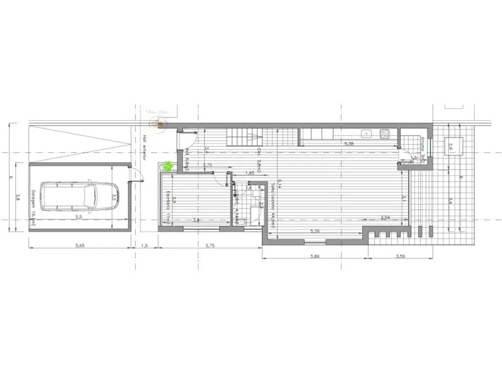 Plan - Luxury Semidetached House with Garden in Aradas