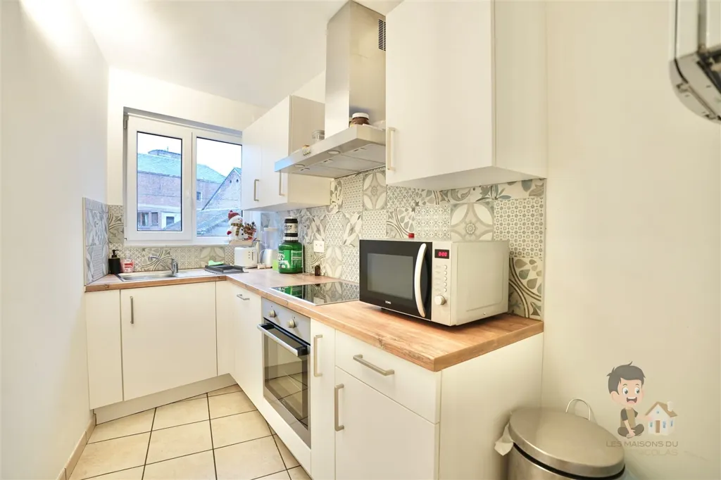 Cuisine - Duplex Rénové avec Balcon au Cœur de Châtelet