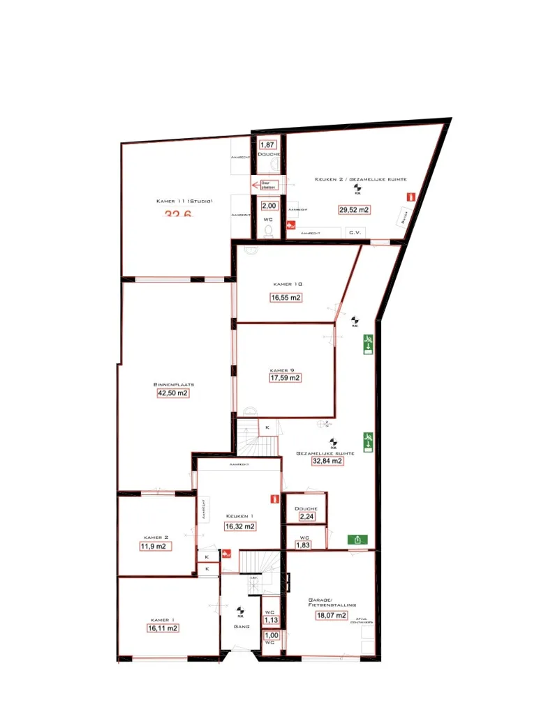 Plan - Student Room in Shared House, Heerlen Centre