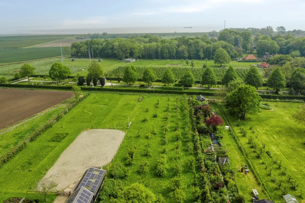 Vue aérienne - Characterful Detached House with Polder View in Ellewoutsdijk
