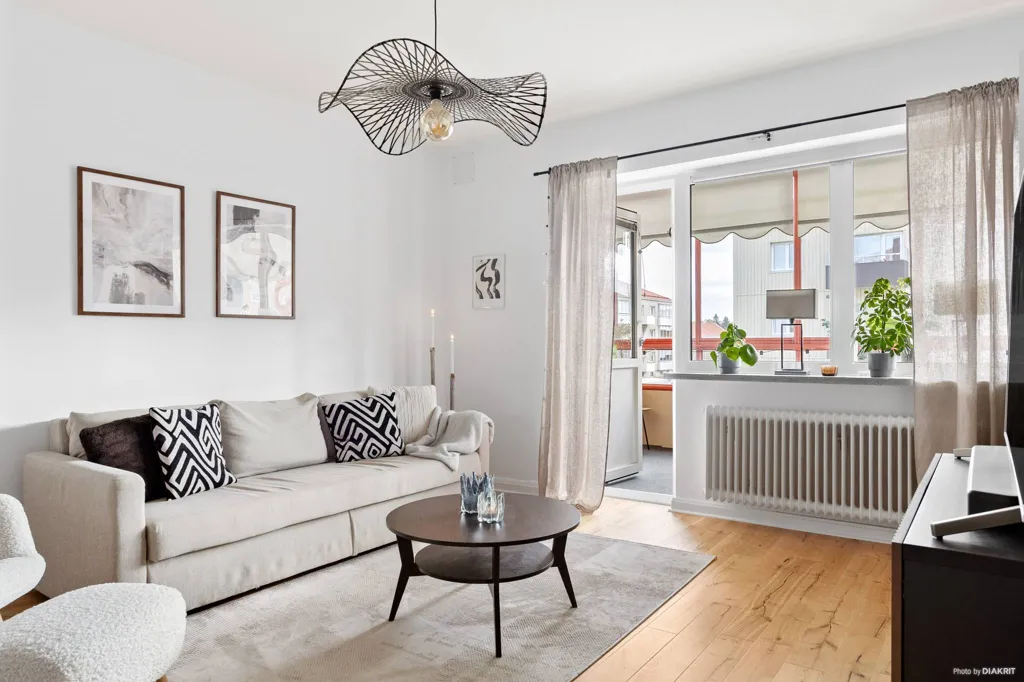 Séjour - Charming 1.5-Bedroom Flat with Balcony in Trelleborg