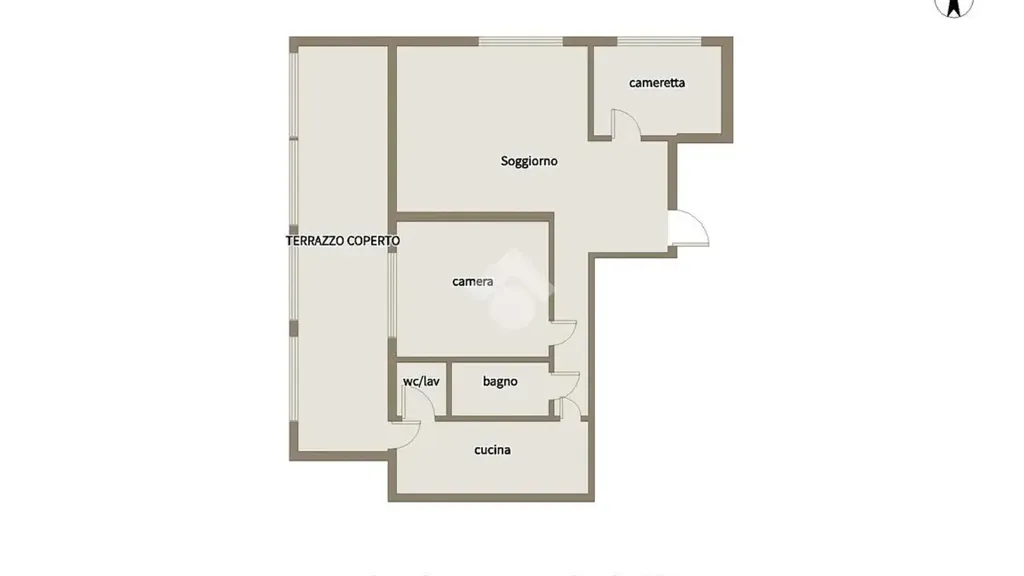 Plaan - Three-Bedroom Flat with Balcony in Palermo