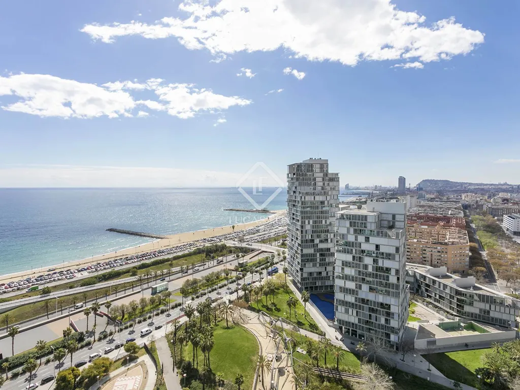 Aerial - Contemporary Apartment with Sea Views in Diagonal Mar
