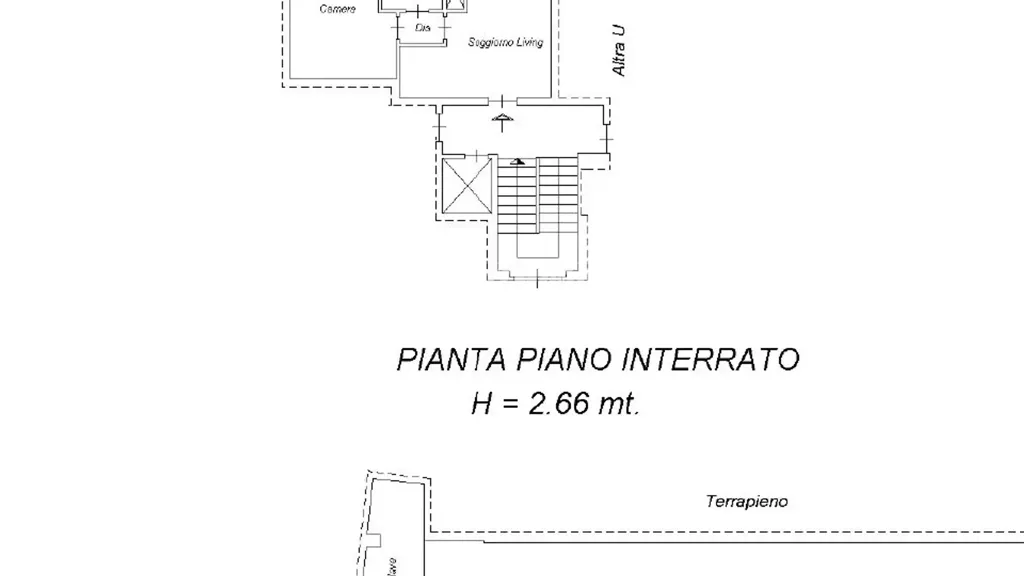 Plan - Bilocale with Panoramic Terrace in Torino