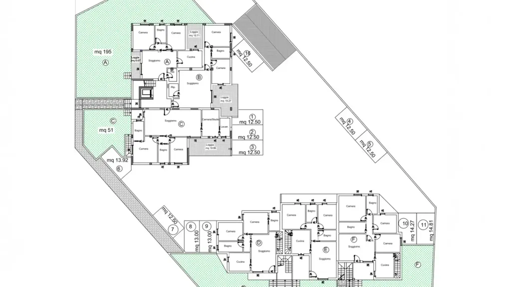 Plan - Modern Apartment with Balcony in Castel Mella