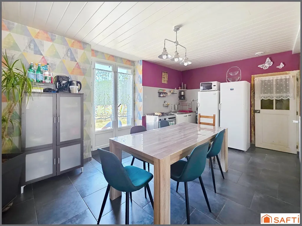 Dining Room - Renovated House with Garden in Evrunes