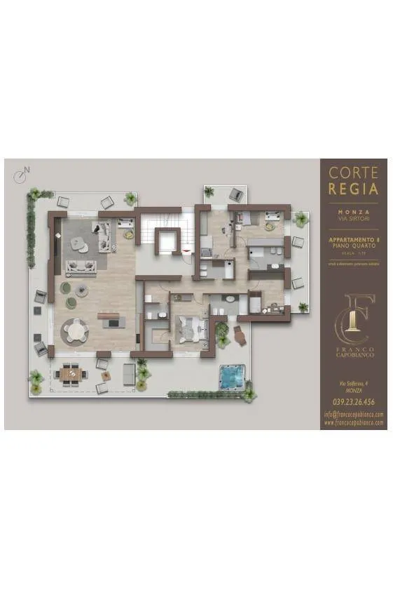 Plan - Luxury Penthouse with 360° View in Monza