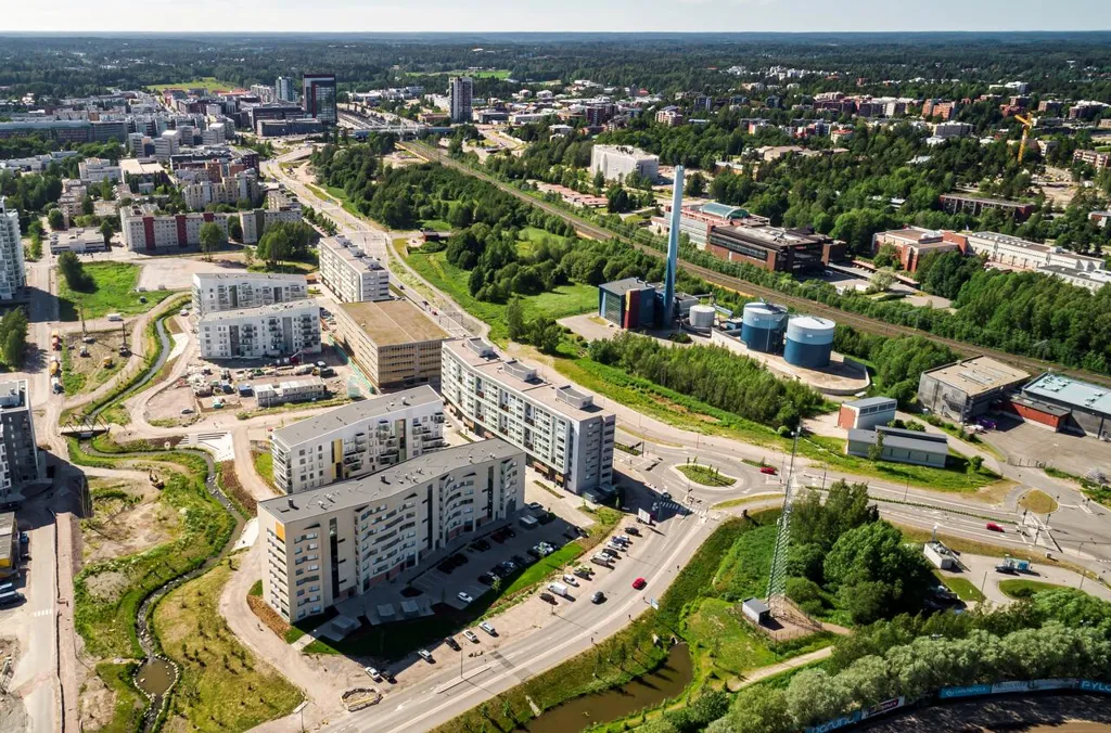 Õhuvaade - Compact Apartment with Balcony in Vermonniitty, Espoo