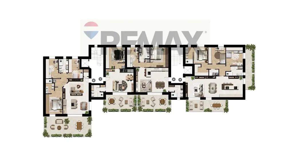 Plan - Modern Triplex with Terrace in Ponteranica
