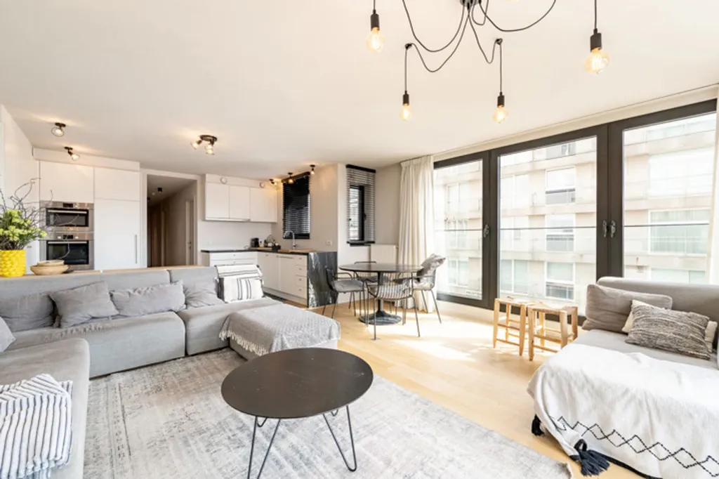 Séjour - Appartement d'Angle avec Vue Dégagée à Zoute