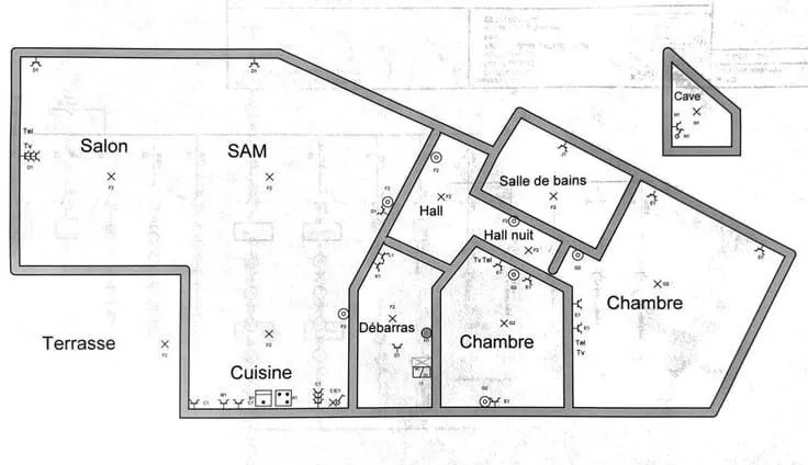Plan - Appartement Moderne 2 Chambres avec Balcon à Oupeye