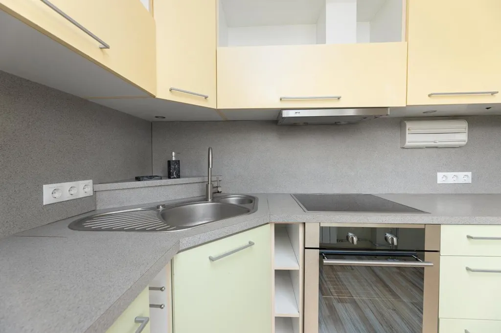 Kitchen - Renovated Apartment with Internet in Saku
