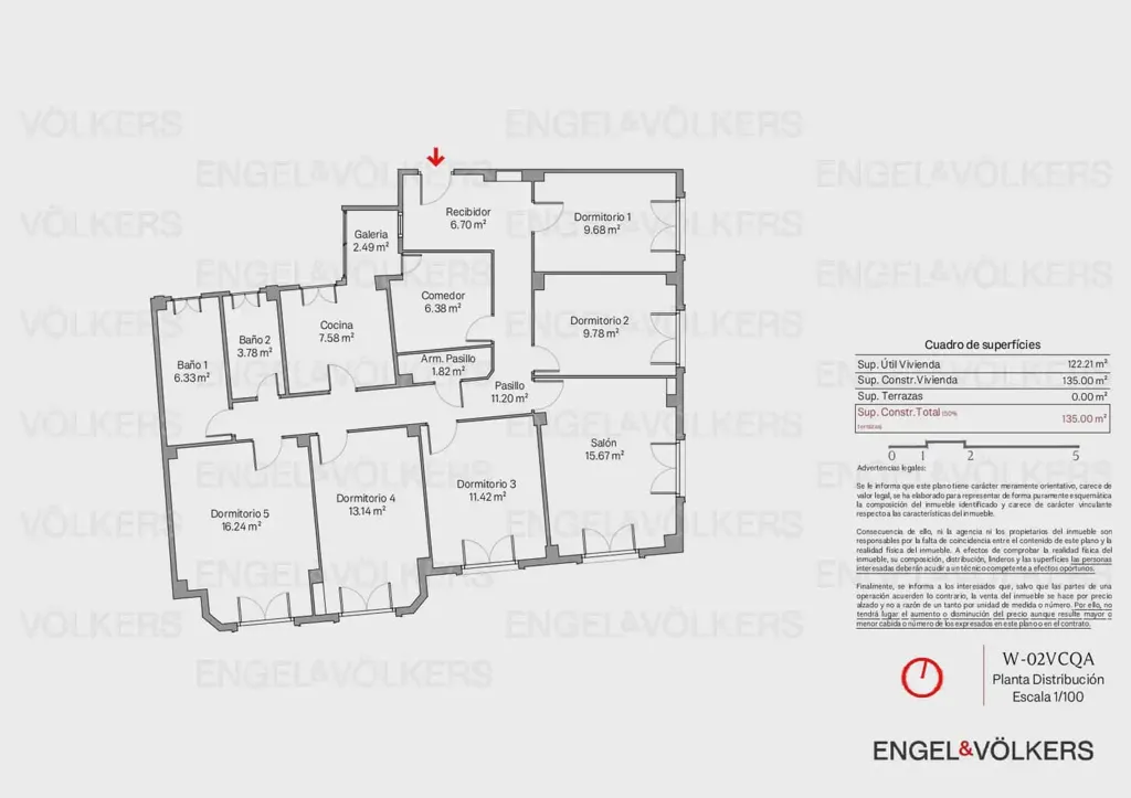 Planimetria - Spacious Flat with High Ceilings in El Botànic