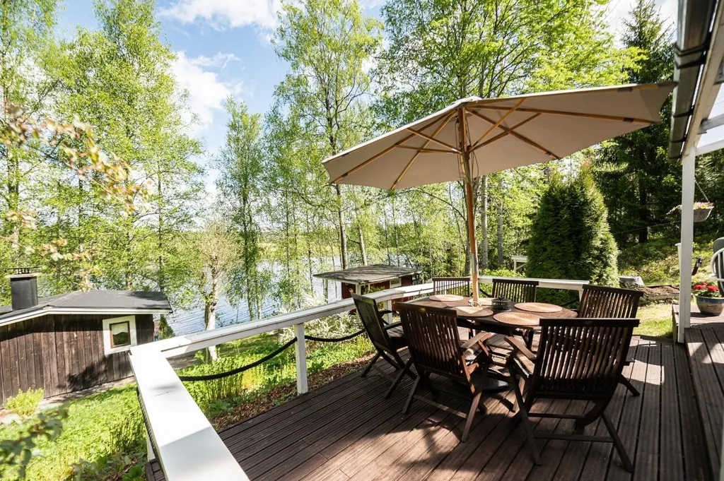 Terrasse - Lakefront Cottage with Sauna in Ikaalinen
