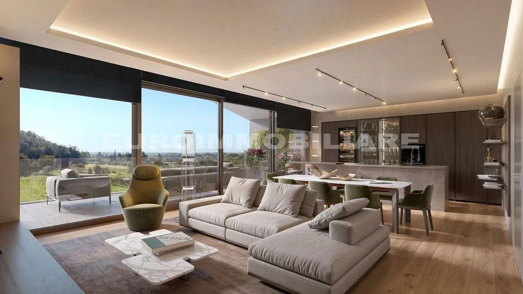 Living Room - Luxury Flat with Private Garden in Cellatica