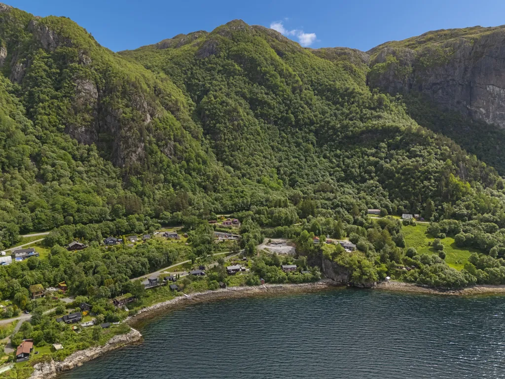 Vista aerea - Seafront Cottage with Private Garden in Gausetbukta