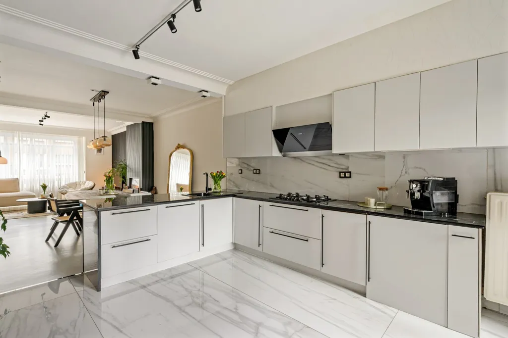 Cucina - Modernist Apartment with Garden in Antwerp