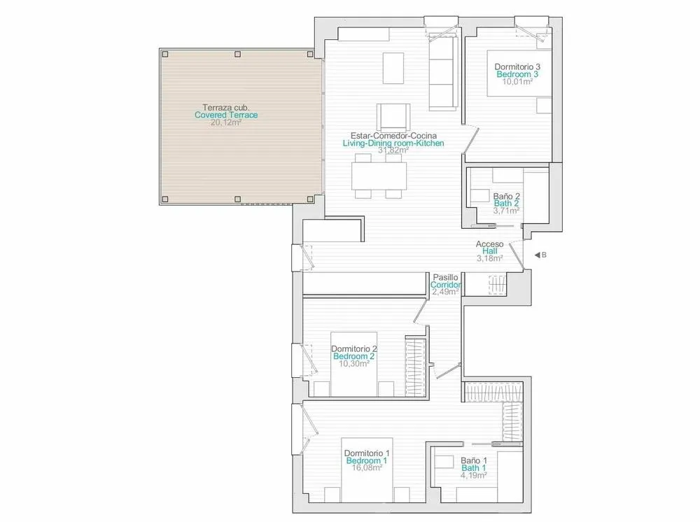 Plan - New-Build Apartment with Pool in Dénia
