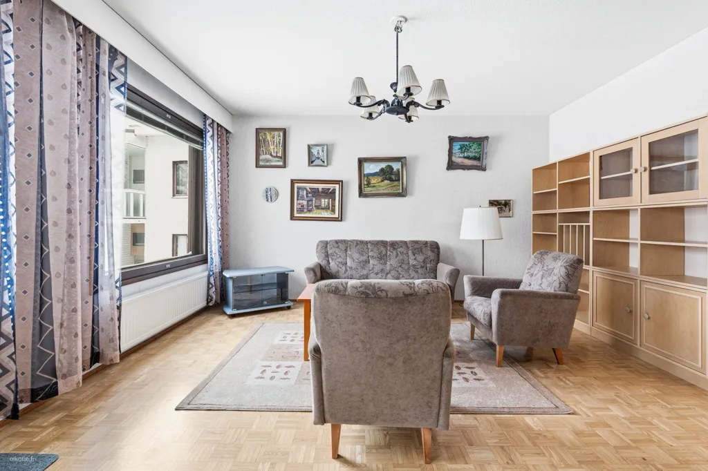 Séjour - Apartment with South-Facing Balcony in Joensuu