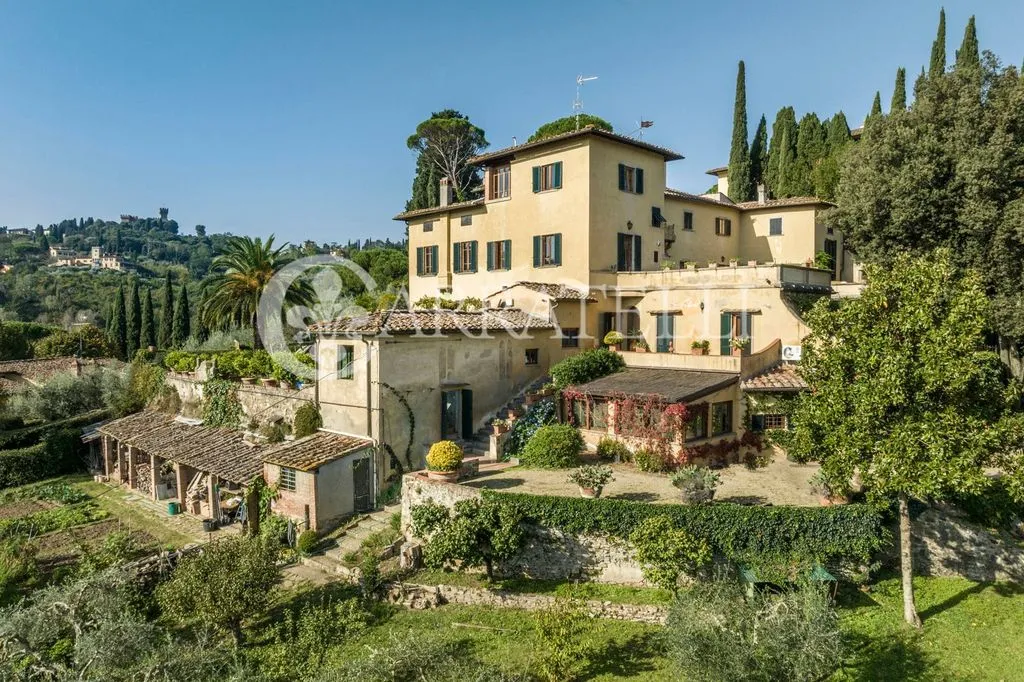 Vue aérienne - Historic Villa with Private Park in Florence