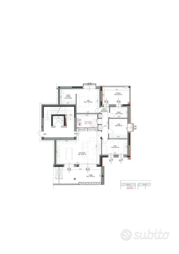 Plan - Modern Apartments with Private Gardens in Collecchio