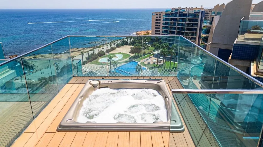 Terrace - Luxury Penthouse with Sea View in Punta Prima