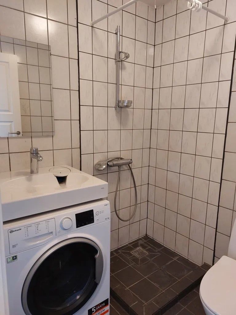 Bathrooms - Two-Bedroom Flat with Depot in Viborg