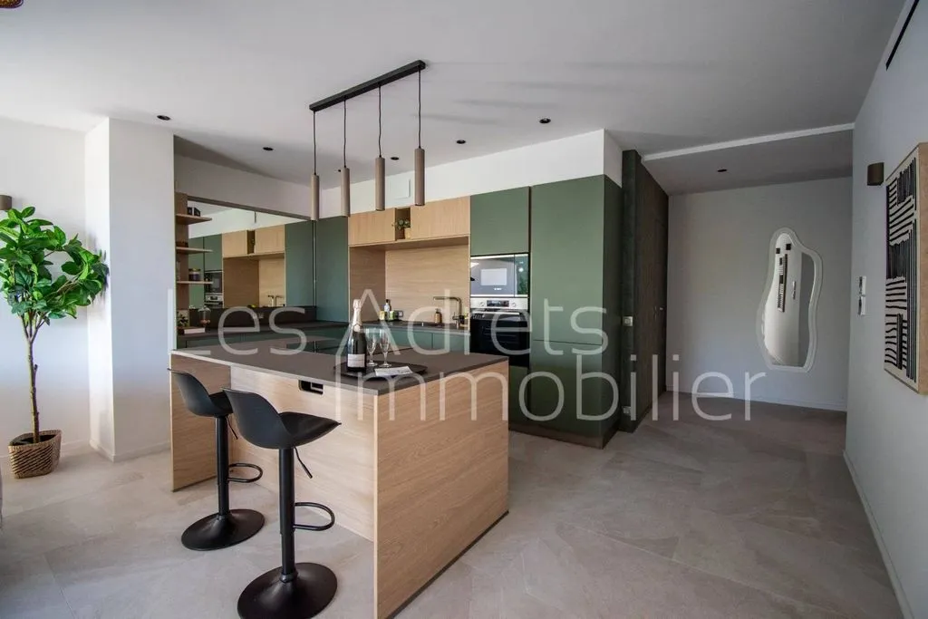 Köök - Luxury Apartment with Pool in Les Adrets-de-l'Estérel