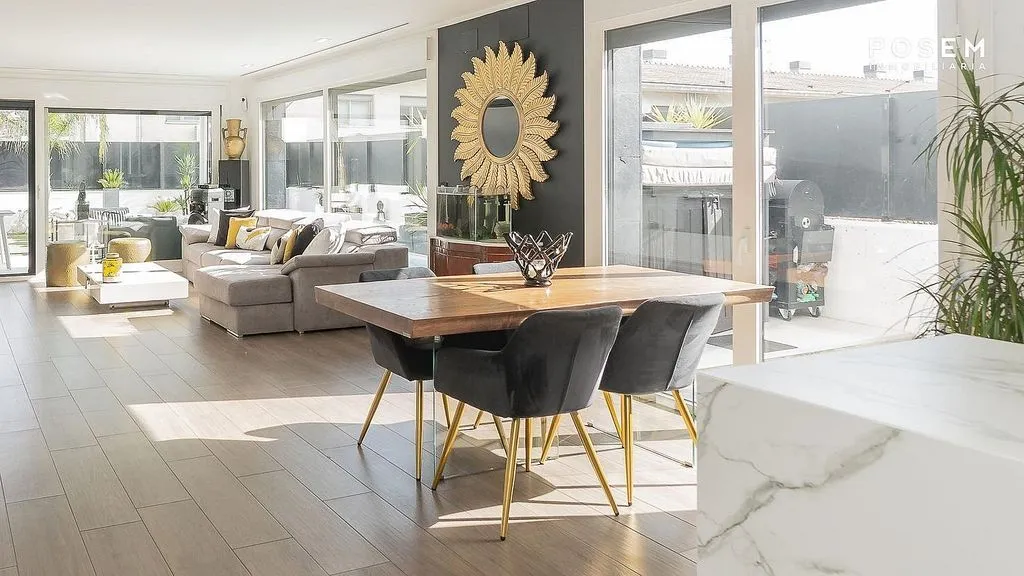 Söögituba - Contemporary Chalet with Pool in Tudela