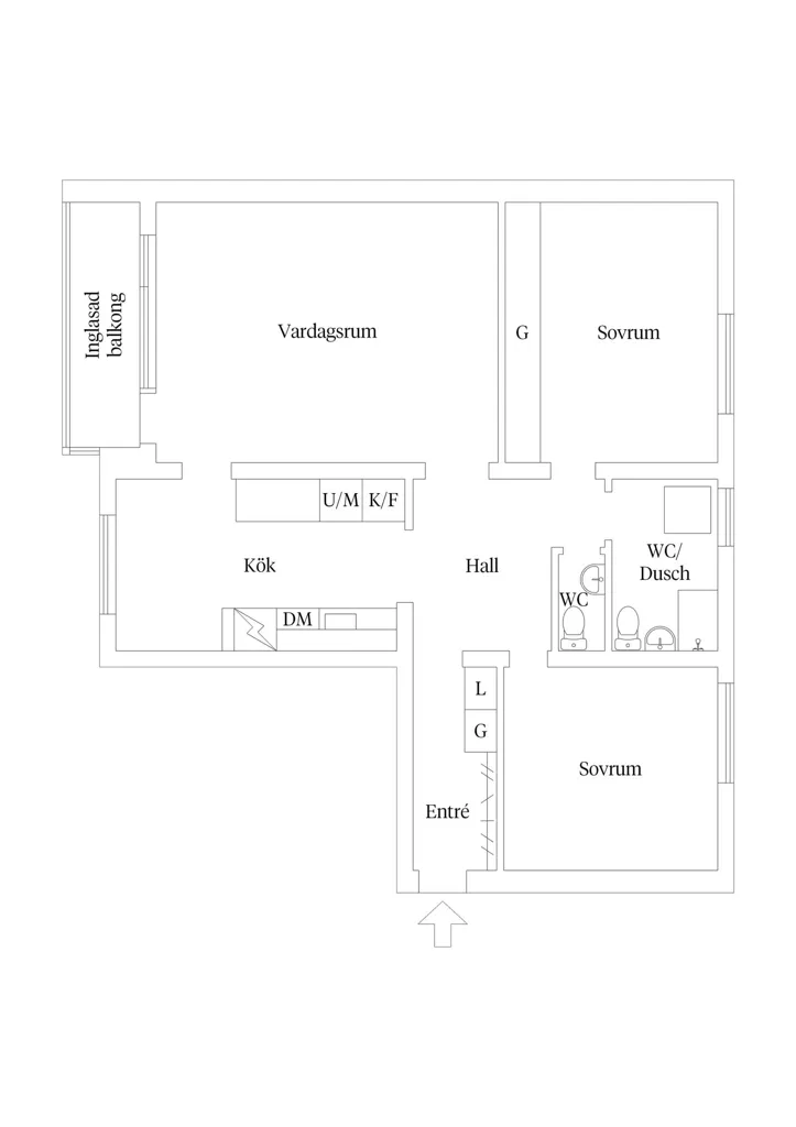 Planimetria - Luxury Flat with Balcony in Kalmar