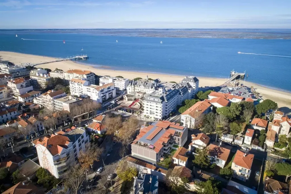 Vue aérienne - Appartement Neuf avec Terrasse à Arcachon