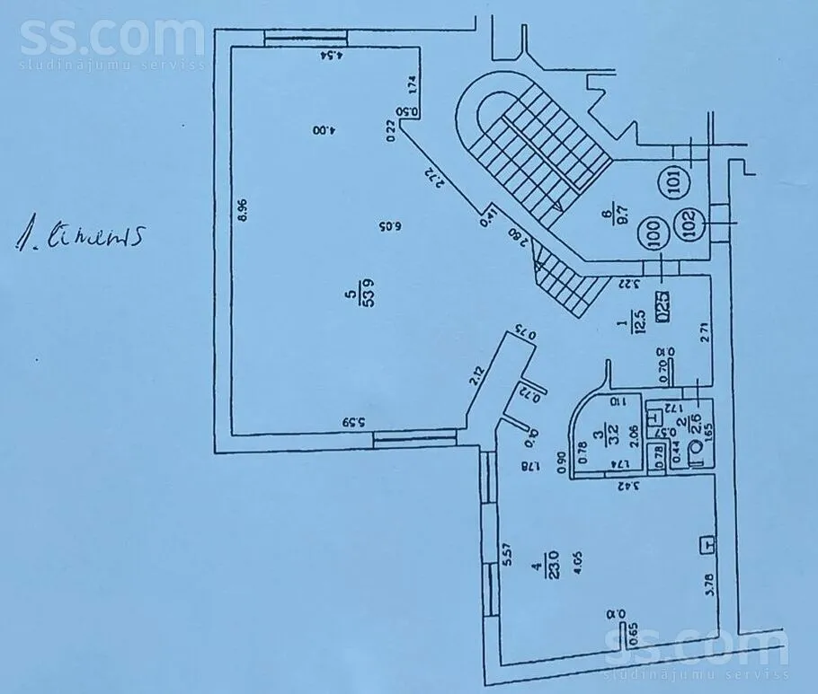 Plan - Two-Story Apartment with Terrace in Riga Centre