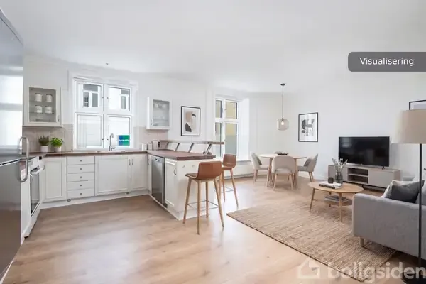 Living Room - Penthouse Flat with Central Location in Aalborg