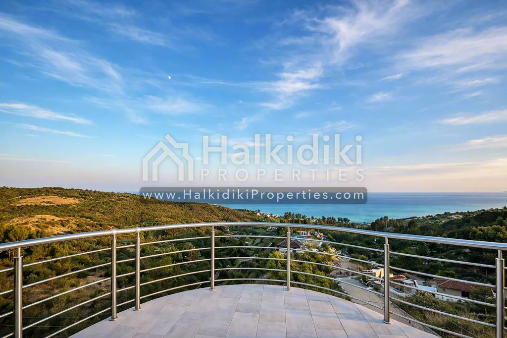 Terrasse - Detached House with Sea View in Kassandra