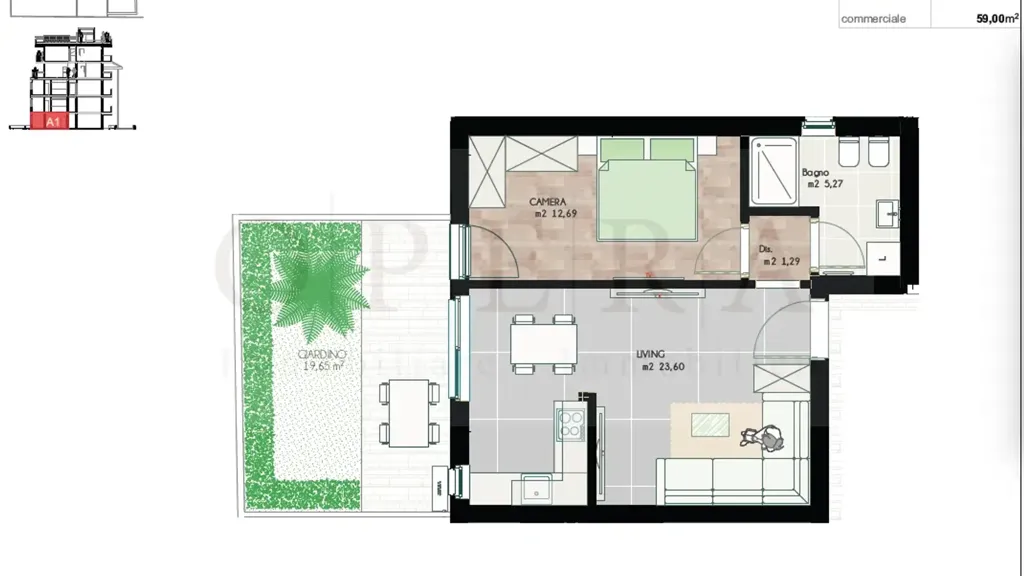 Plan - New Duplex with Terrace in Bolzano
