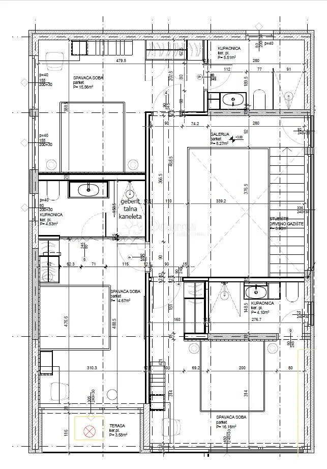 Plan - Modern Villa with Sea View in Bol