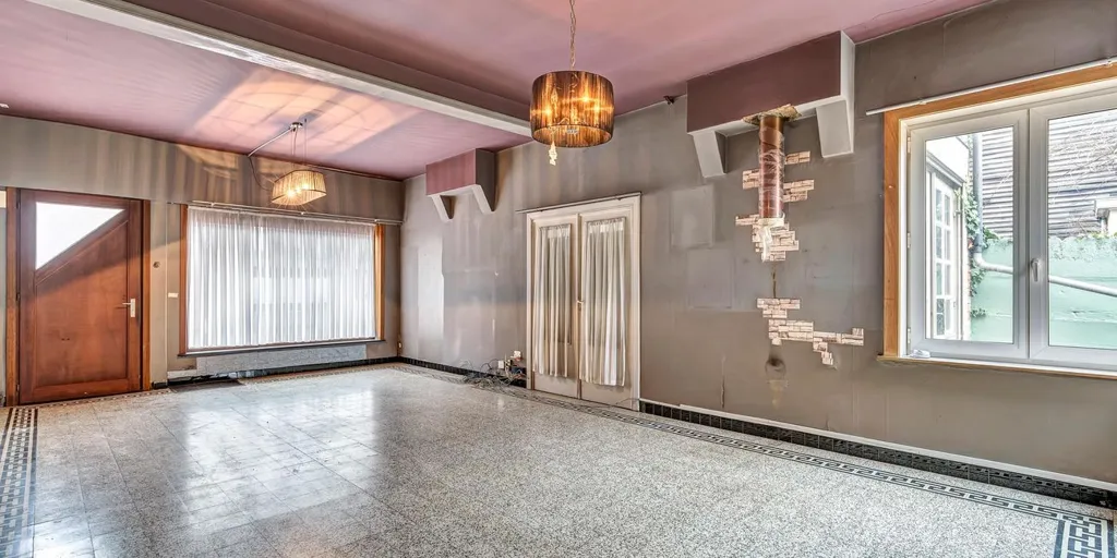 Séjour - Maison à Renover avec Atelier à Deinze
