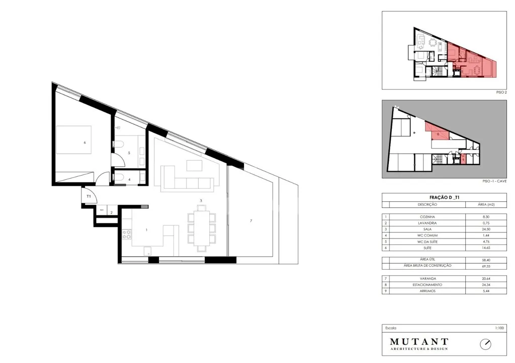 Plaan - Modern Studio with Garage in Gondomar S.Cosme