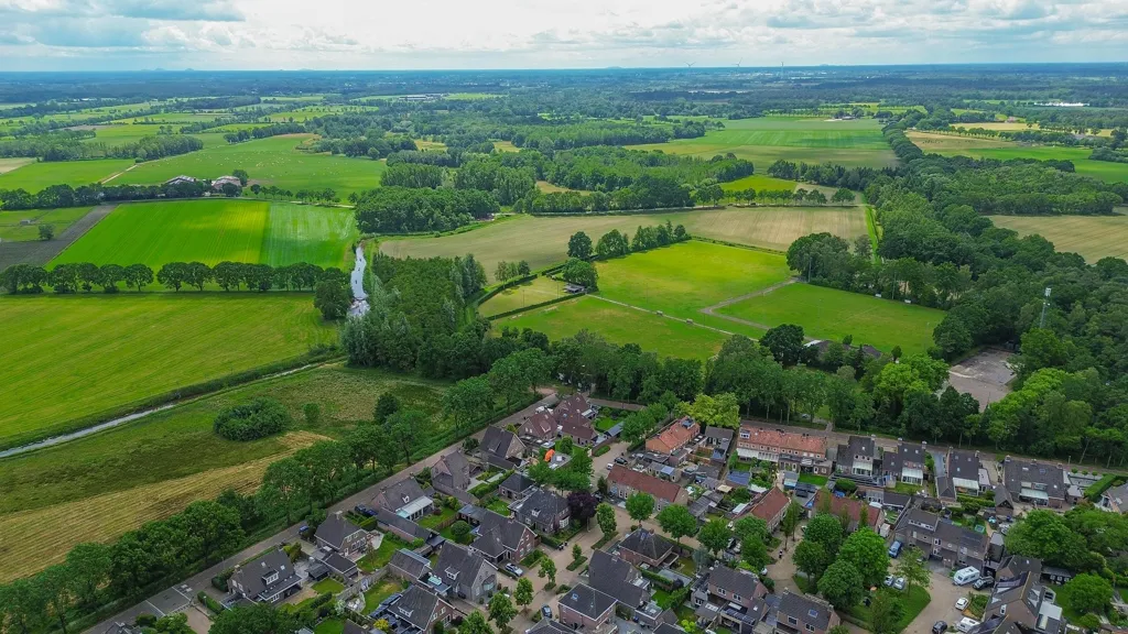 Aerial - Renovated Former Dairy with Natura 2000 Proximity