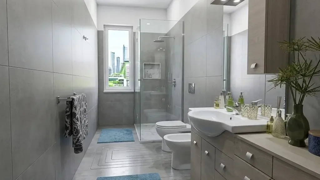 Salles de bain - Spacious Trilocale with Balcony in Milan