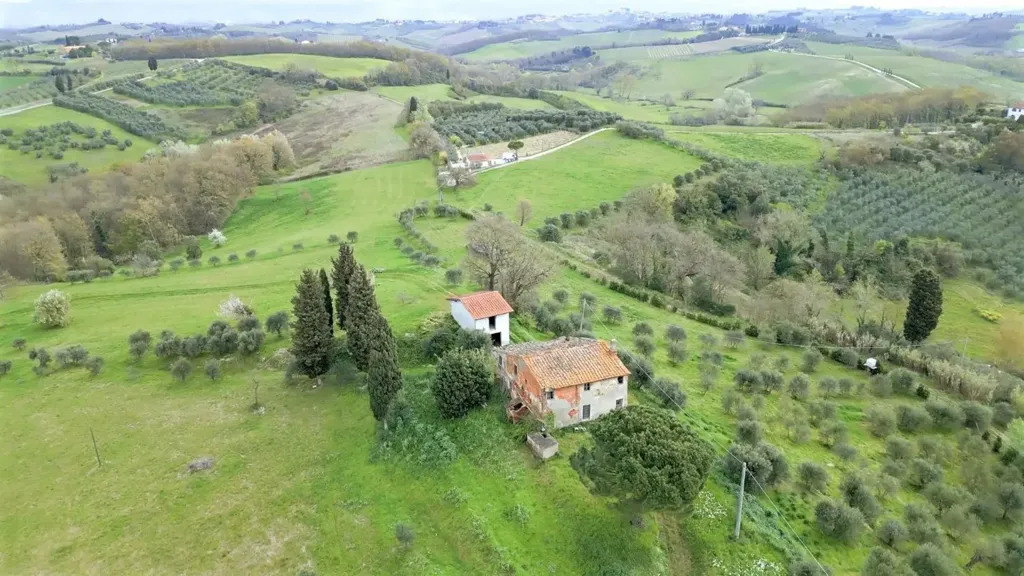 Aerial - Rustic Property with Historic Convent in Fucecchio