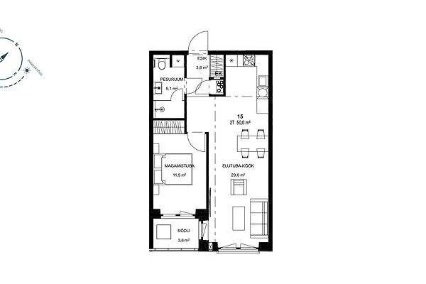 Plan - Apartment with Garden in Keila, Harjumaa
