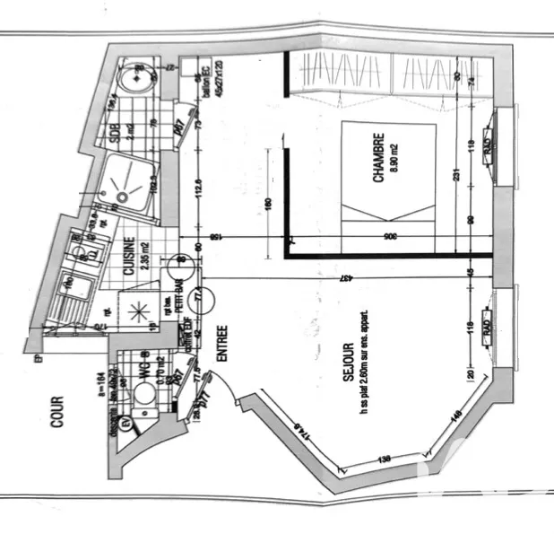 Plan - Appartement Charmant au Calme, Quartier Voltaire à Paris