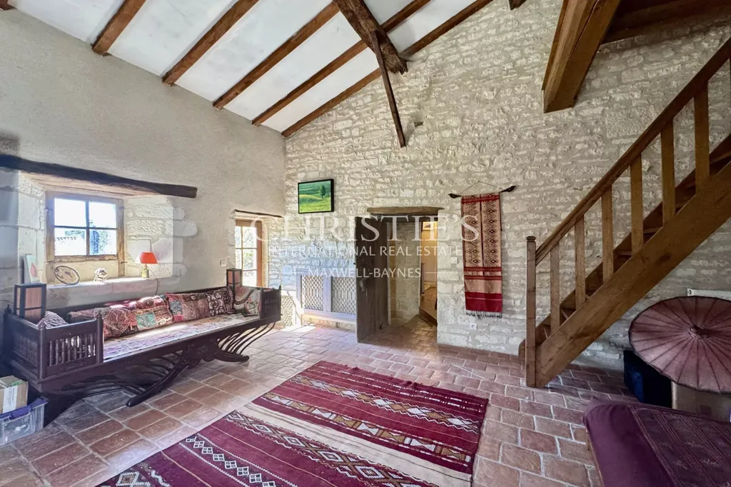 Soggiorno - Historic Manor with Courtyard in Tusson, Charente