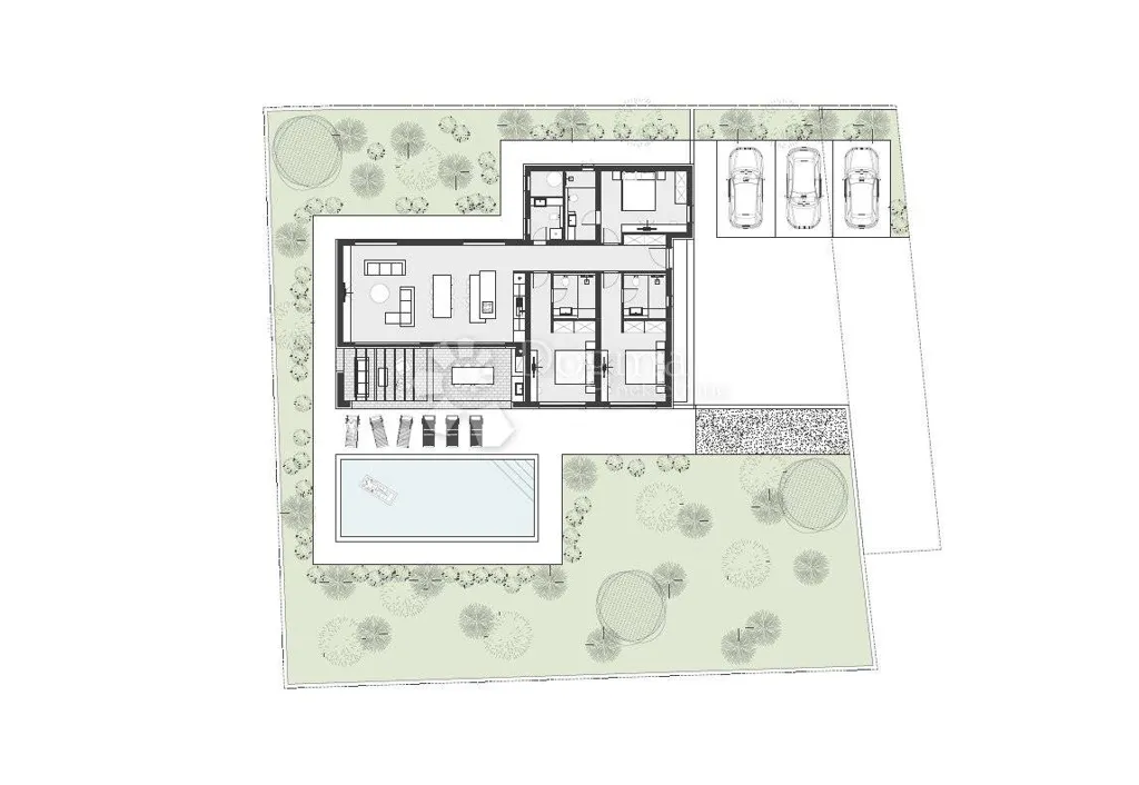 Planimetria - Modern Bungalow with Pool in Labin