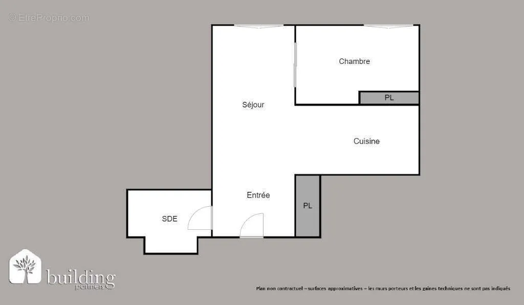 Plaan - Architect-Designed Flat near Levallois-Perret Metro