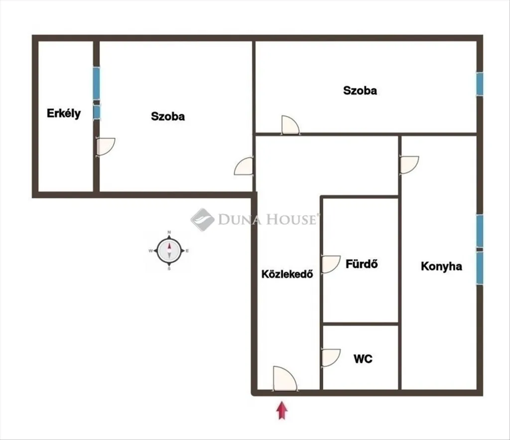 Planimetria - Modernised Apartment with Balcony in Kecskemét